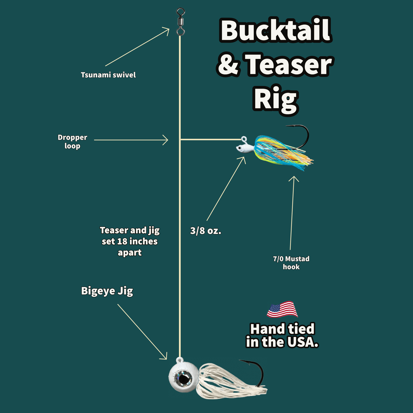 Bucktail Teaser Rig 1-10 oz. 